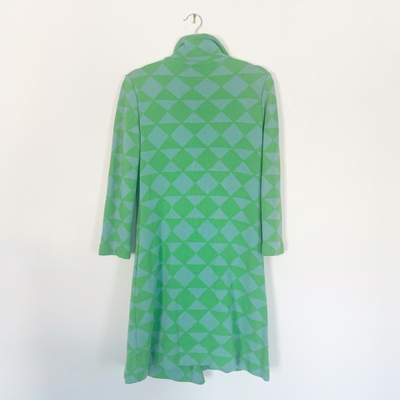 Vintage Geometric Abstract Double Breasted Sweater Coat - Picture 2 of 15